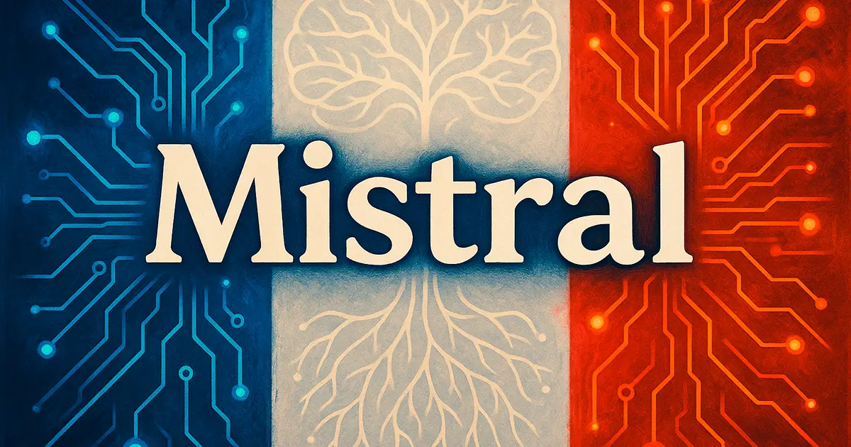 Название «Mistral» на фоне французского флага